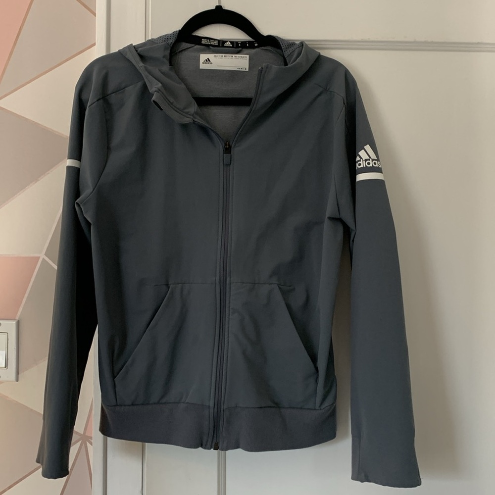 Adidas Windbreaker Light Hooded Sports Jacket, Zip-up, Women’s Small